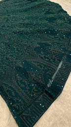 Green Legendary Net Lehenga Choli with Dori Sequins Work colour variant view