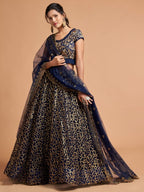 Legendary Soft Net Bridal Lehenga with Sequins Embroidery Work for women | Snyvia