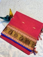 Cotton Saree - side drape view