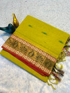 Cotton Saree - blouse and border close-up