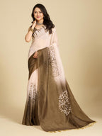Linen Saree for women - full front view | Snyvia