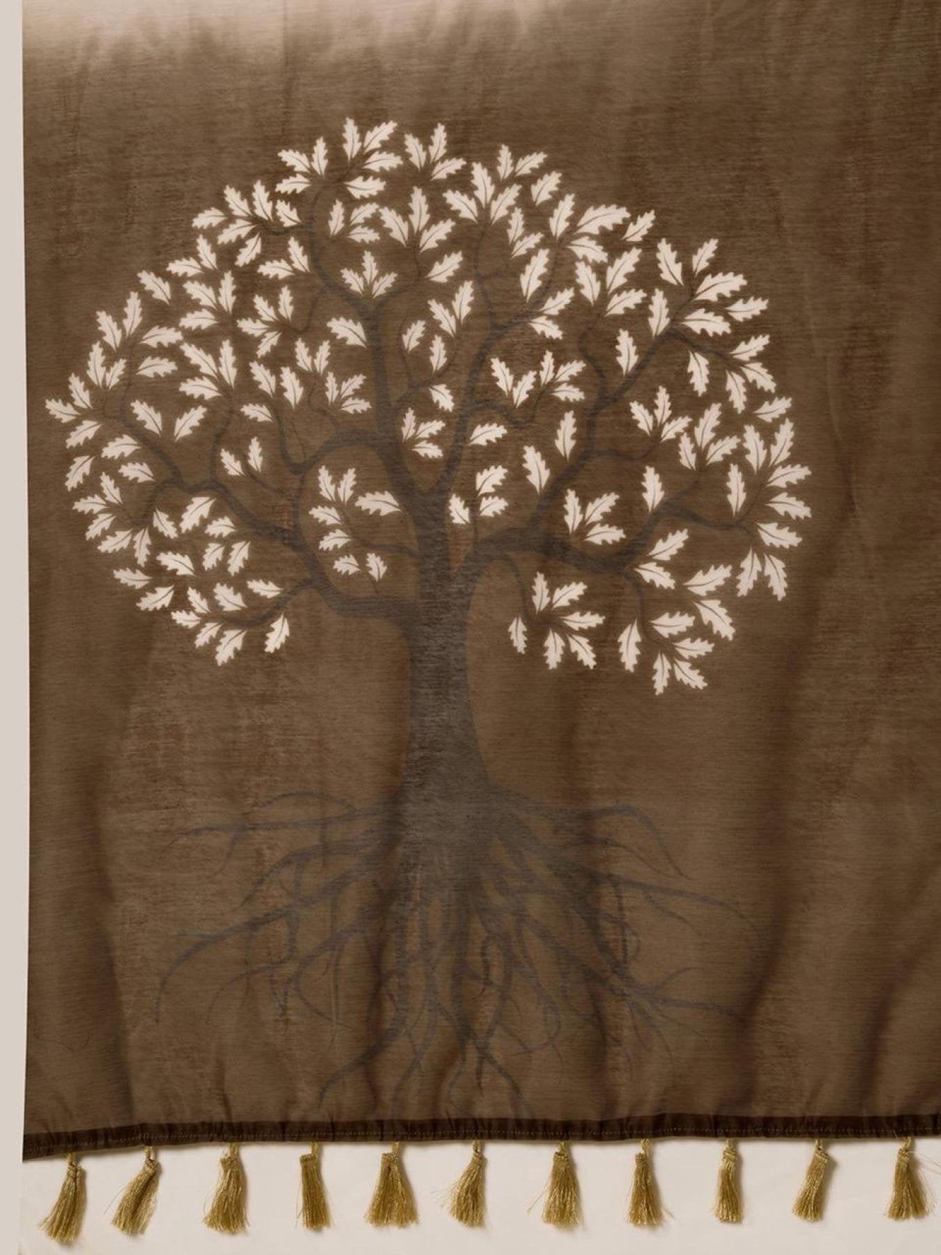 Linen Saree - fabric texture close-up
