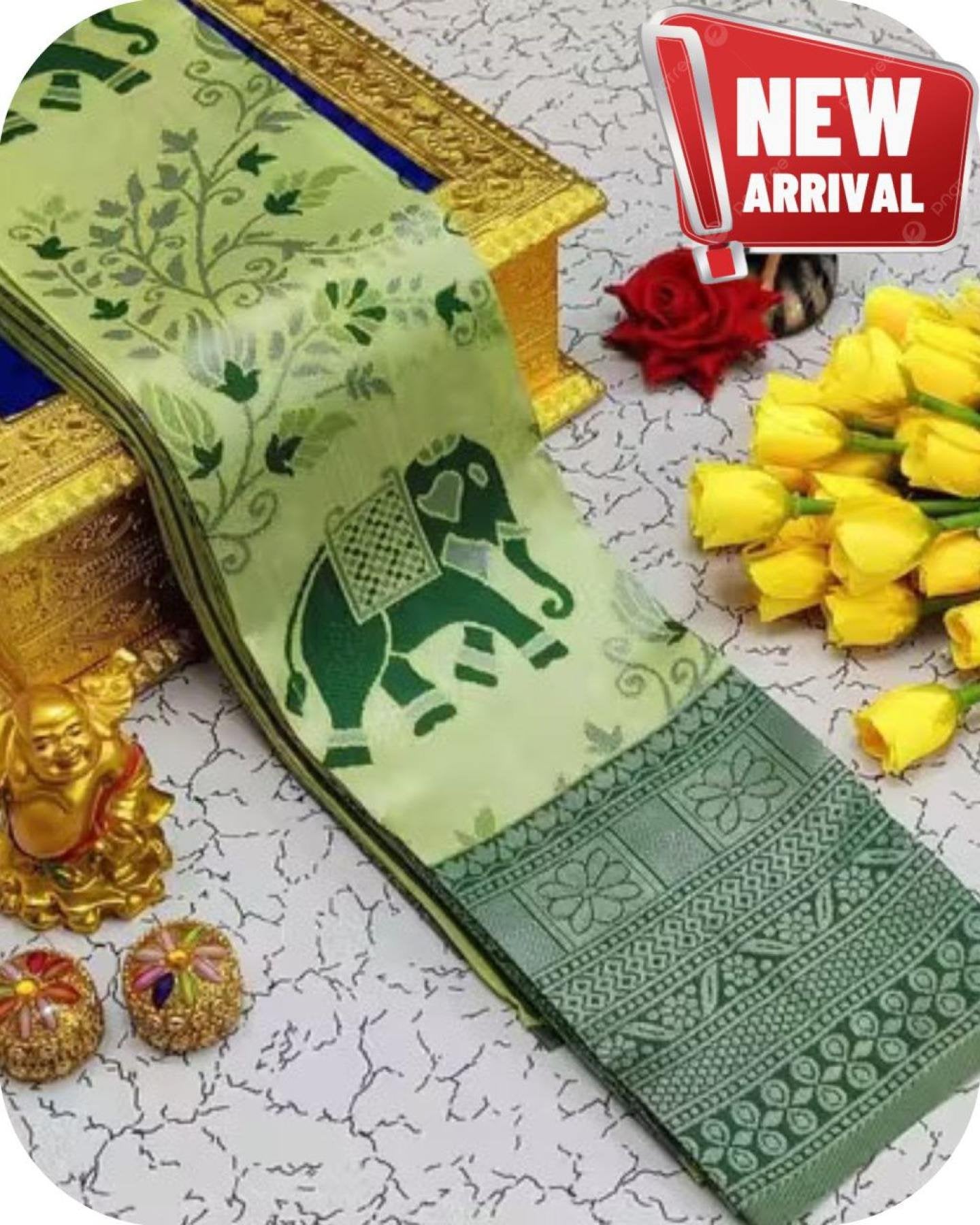 Silk Saree - side drape view