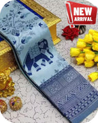 Silk Saree - blouse and border close-up