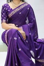 Silk Saree - side drape view