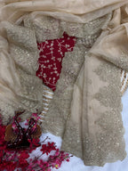 Gold Organza Saree - detail view 11