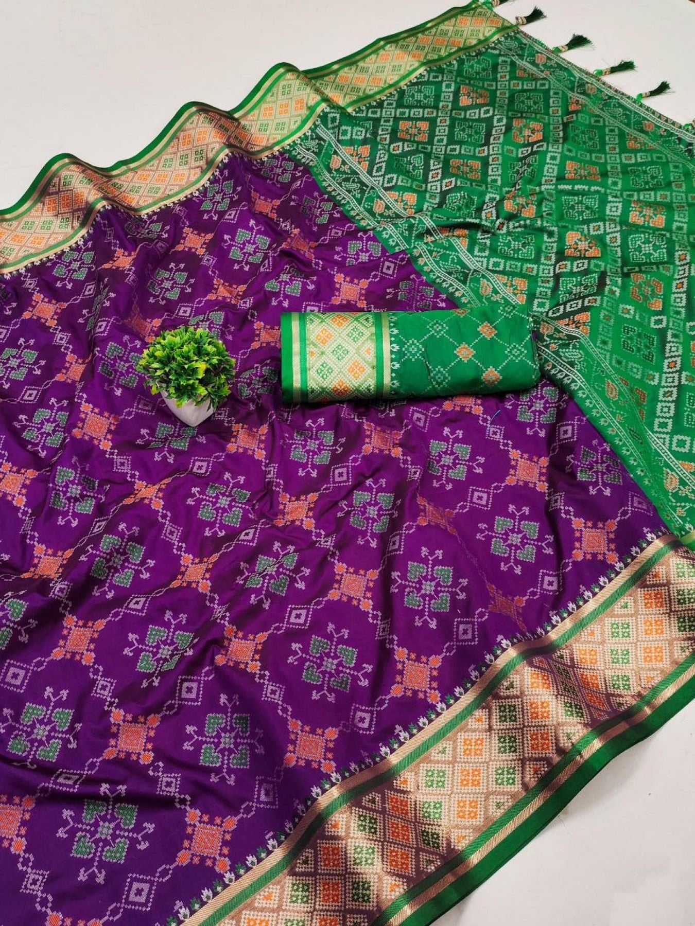 Patola Saree - side drape view