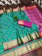 Patola Saree - fabric texture close-up
