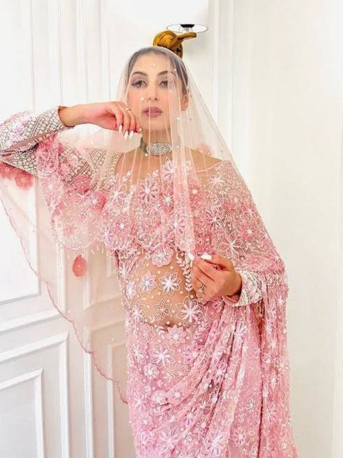 Net Saree for women - full front view | Snyvia