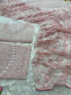 Net Saree - embroidery work detail