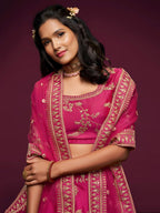 Art Silk Lehenga Choli Set with Heavy Zari and Sequins Work colour variant view