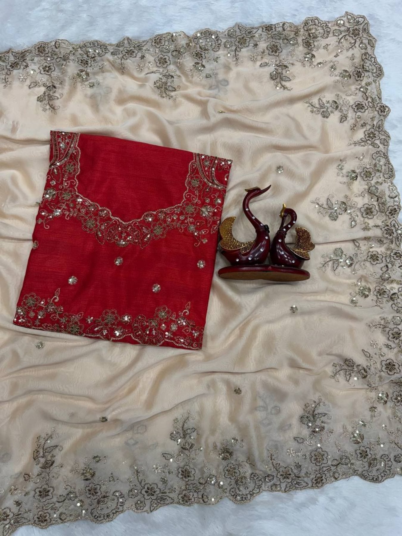 White Silk Saree - styling and accessories view