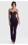 Allure Black Corset Co-Ord Set for Women