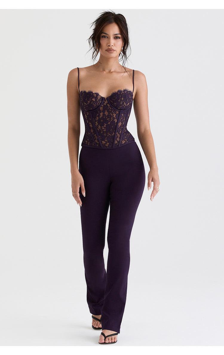 Allure Black Corset Co-Ord Set for Women