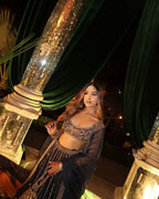 Gold Lehenga with Dupatta front view