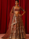 Fandy Silk Lehenga Set with Zari Sequins Work and Dupatta for women | Snyvia