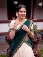 Poly Cotton Lehenga Choli with Traditional Zari Weaving for Festive Wear colour variant view