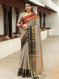 Gold Silk Saree for women - full front view | Snyvia