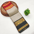 Gold Silk Saree - side drape view