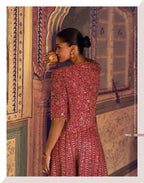 Mehfil Top with Shrug and Palazzo Complete Designer Set