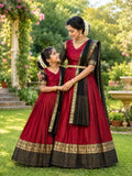 Silk Lehenga Choli Combo Set for Mother and Daughter Festive Wear for women | Snyvia