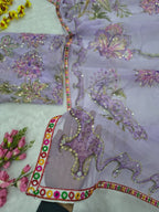 Purple Tabby Saree - detail view 14