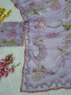 Purple Tabby Saree - detail view 16