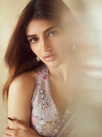 Purple Tabby Saree - blouse and border close-up