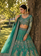 Butterfly Net Coding Sequins Lehenga styling view