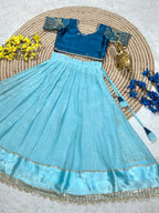 Kids Party Wear Lehenga Choli for Special Occasions styling view