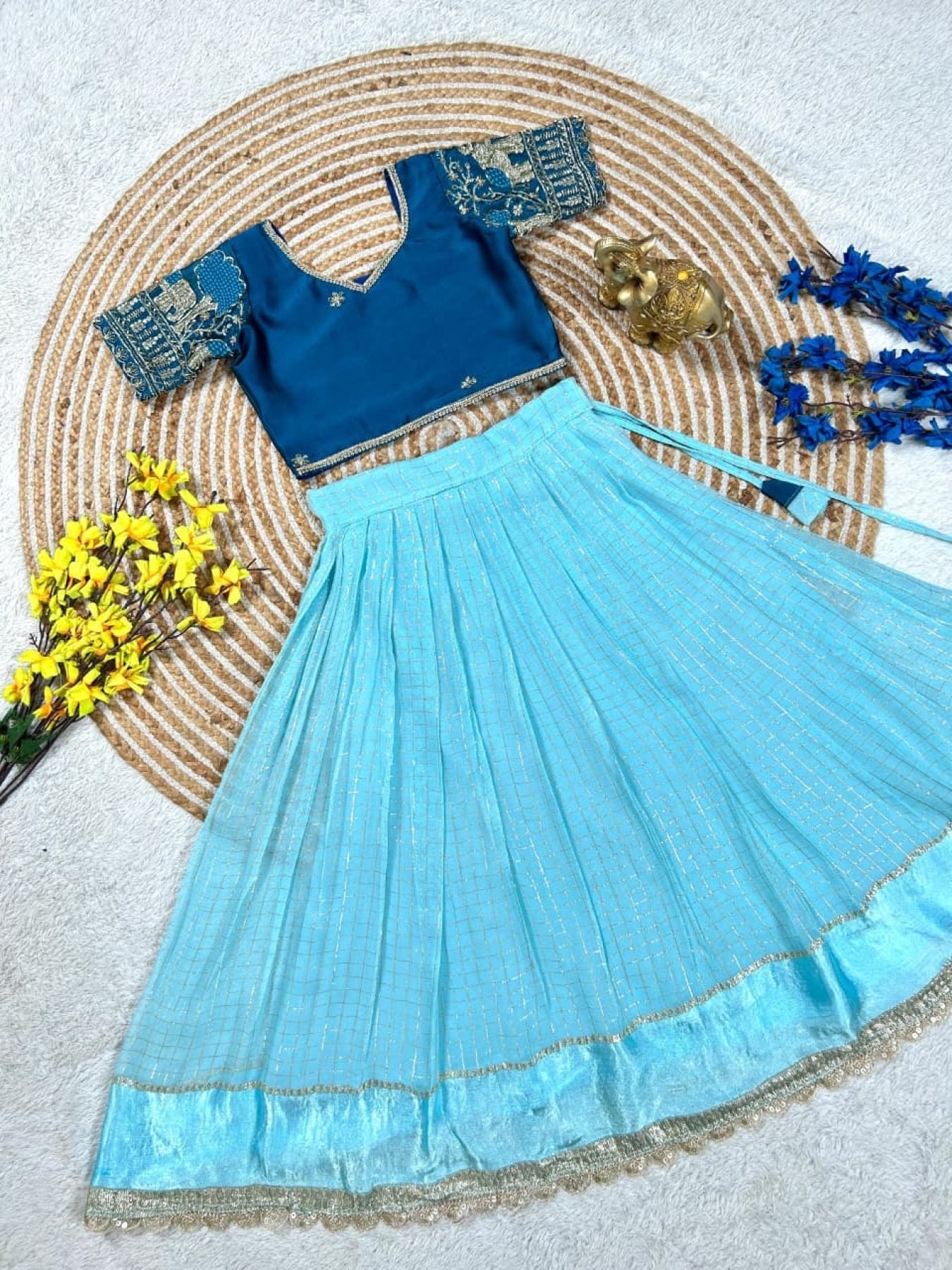 Kids Party Wear Lehenga Choli for Special Occasions colour variant view