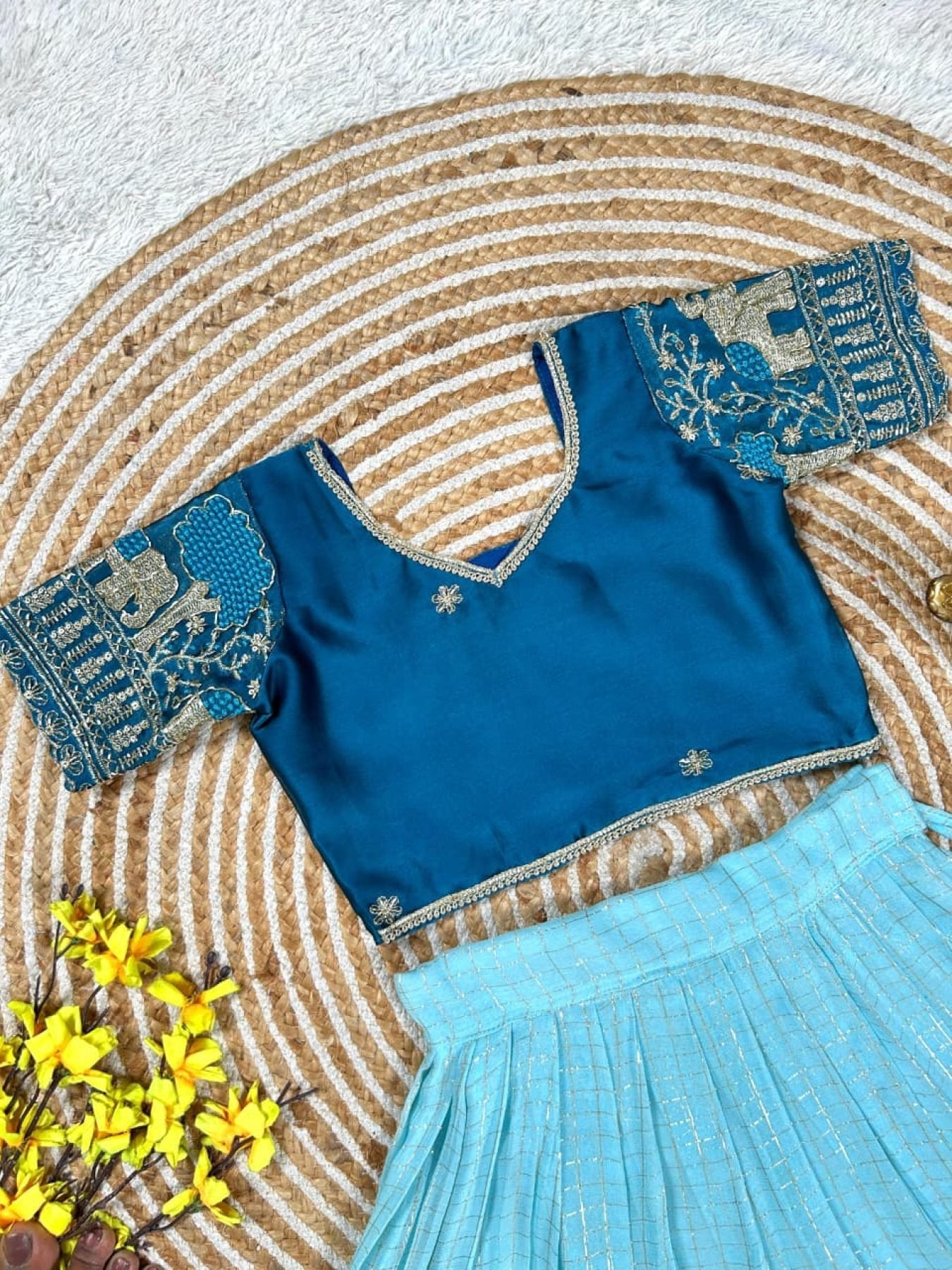 Kids Party Wear Lehenga Choli for Special Occasions front view