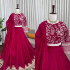 JMV Silk Lehenga with Coding Dori Sequins Work For Special Occasions back view