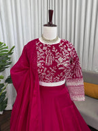 JMV Silk Lehenga with Coding Dori Sequins Work For Special Occasions colour variant view