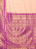 Peach Banarasi Saree - embroidery work detail