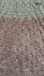 Pink Net Lehenga Choli with Sequins and Zari Embroidery For Bridal blouse and dupatta detail
