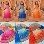 Chinon Silk Lehenga Choli with Sequins Work for Party Wear blouse and dupatta detail
