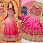 Chinon Silk Lehenga Choli with Sequins Work for Party Wear back view