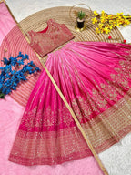 Chinon Silk Lehenga Choli with Sequins Work for Party Wear colour variant view