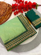 Silk Saree - Sequence pallu design detail