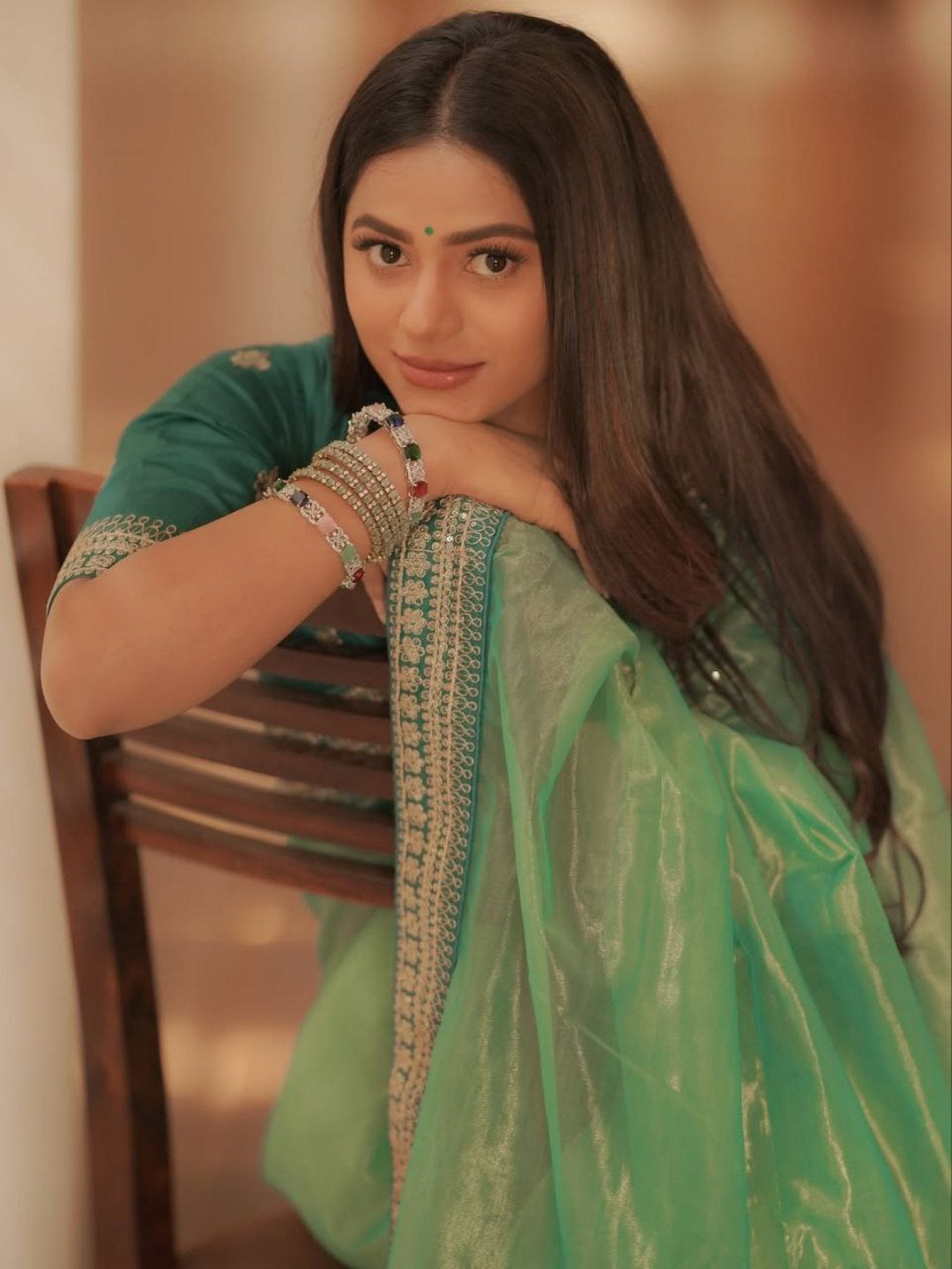 Silk Saree - side drape view