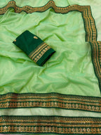 Silk Saree - Sequence back view