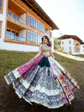Heavy Muslin Cotton Lehenga Choli with Real Mirror Work and Dupatta for women | Snyvia