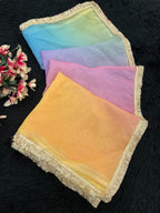 Organza Saree - drape and pallu detail