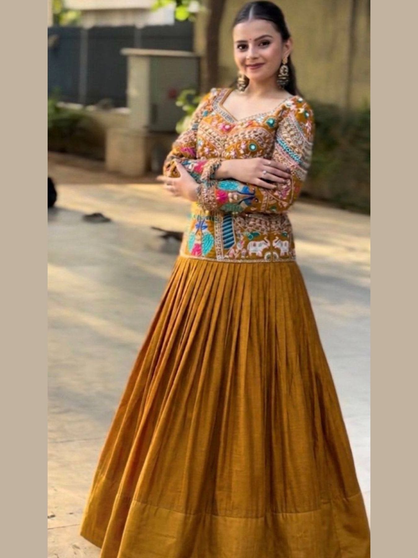 Bridal Chinon Silk Lehenga Choli with Embroidery Sequence Work for Weddings colour variant view