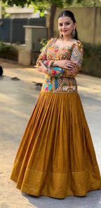 Bridal Chinon Silk Lehenga Choli with Embroidery Sequence Work for Weddings blouse and dupatta detail