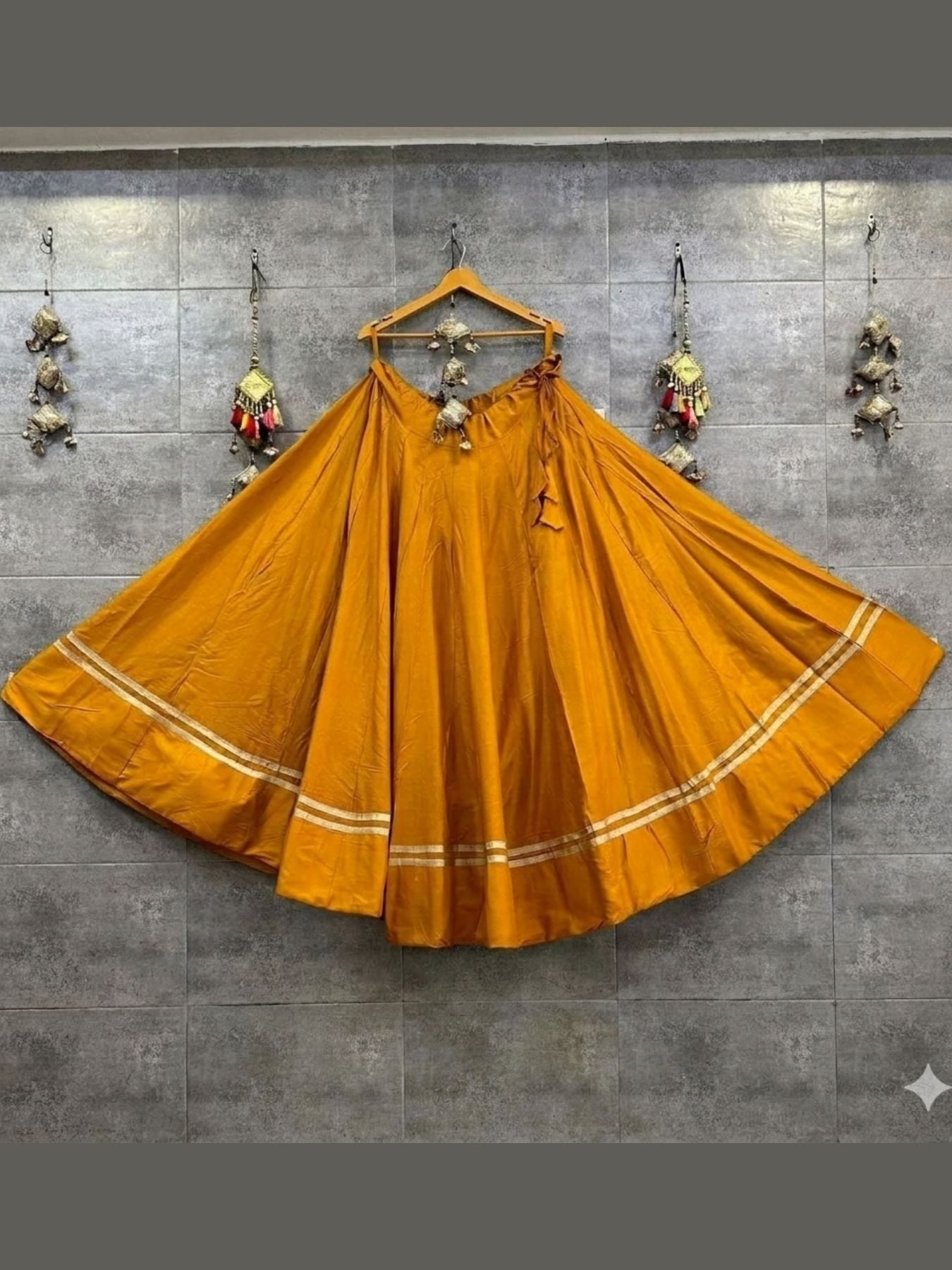 Navratri Lehenga with Gotta Patti Work styling view