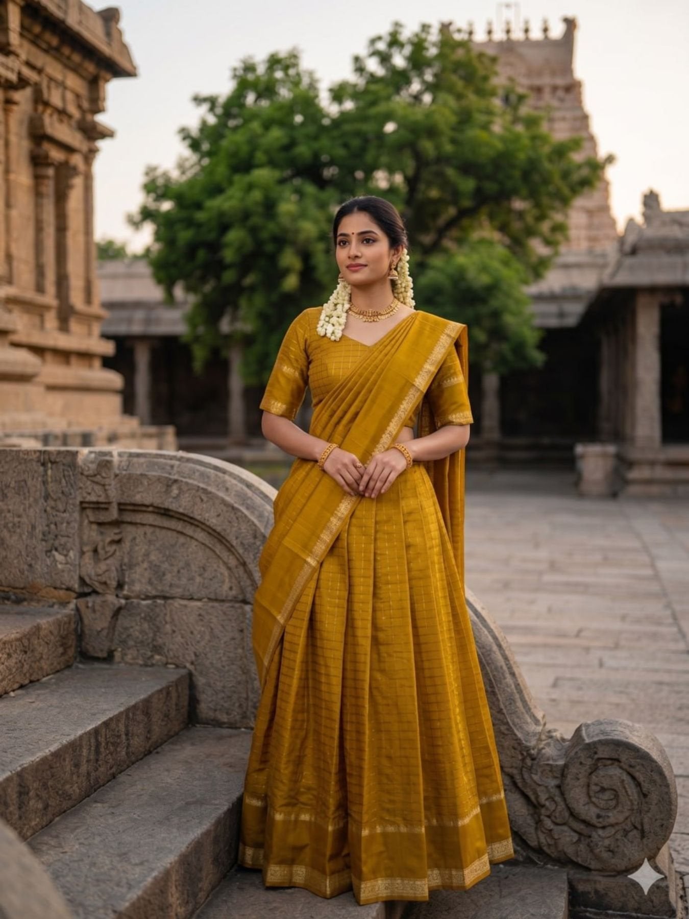 Purple Viscose Georgette Lehenga Choli with Zari Weaving Work back view