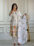 Party Wear Set Heavy Roman Silk Top Palazzo Dupatta with Embroidery for women | Snyvia