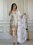Party Wear Set Heavy Roman Silk Top Palazzo Dupatta with Embroidery for women | Snyvia